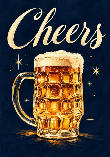 Cheers Male Fathers Day/birthday Card