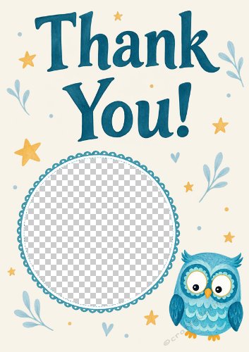 Thank You Owl Photo Card