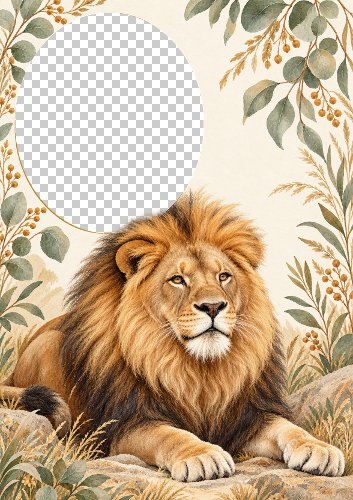 Laughing Lion Photo Card