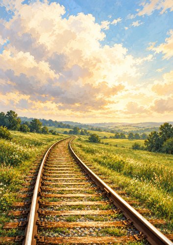 Railway Track Sympathy Card