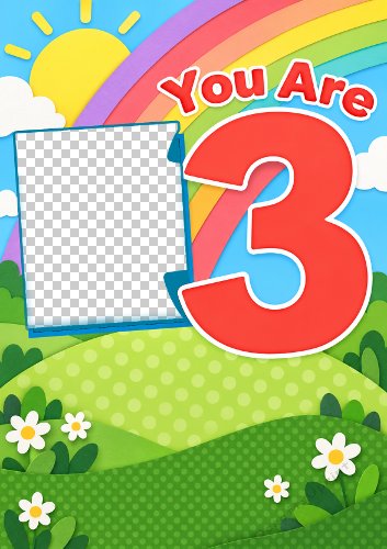 Rainbow Age 3 Aperture Photo Card