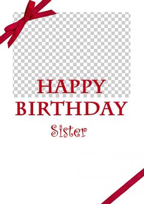 Ribbon Birthday Photo Card