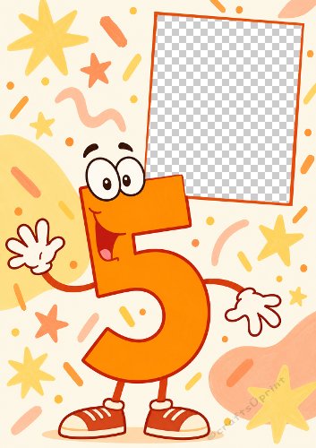 Waving Age Five Boys Card