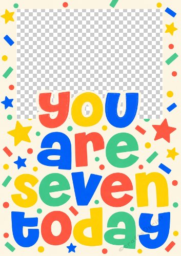 You Are Seven Boys Birthday Card