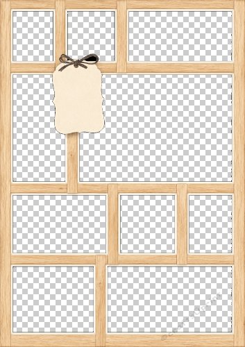 Wooden Collage Frame Card