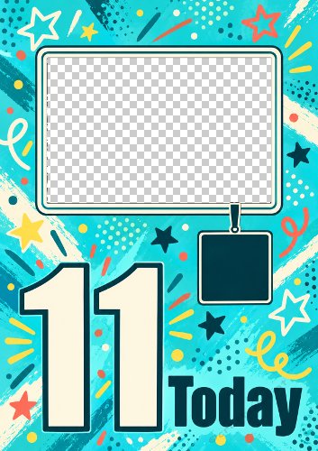 Age 11 Birthday Photo Card Boys