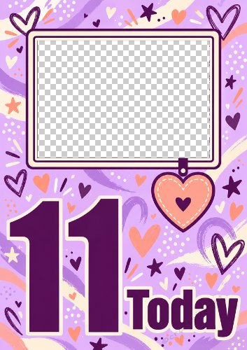 Age 11 Birthday Photo Card Girls
