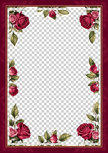 Rose Frame Photo Card