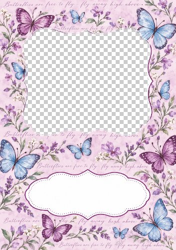 Butterfly Background Photo Card