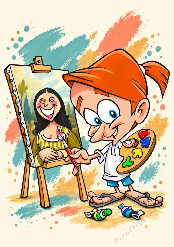 Painter/artist Female Card