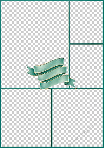 Multi-photo Card with Banner Green