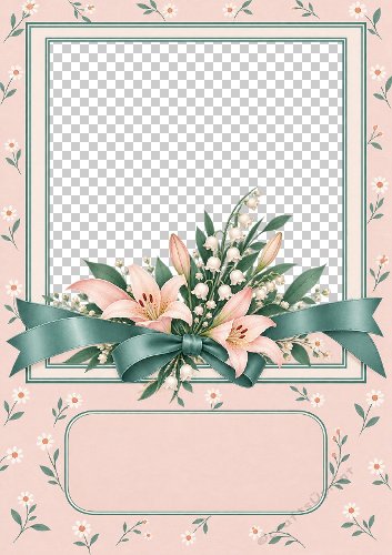 Modern Floral Frame Card