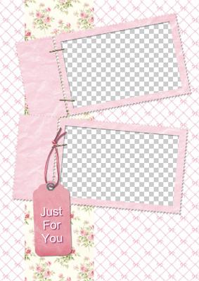 Stamp Style Frames Photo Card