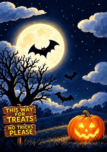Trick or Treat Halloween Card/invitation