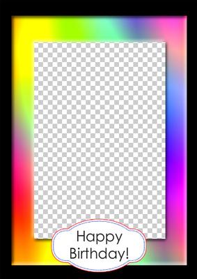 Bright Rainbow Frame Aperture Card
