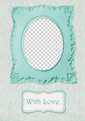 Green Vintage Style Frame Photo Card