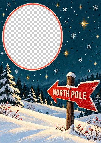 North Pole Christmas Aperture Card