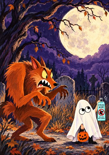 Werewolf Halloween Card