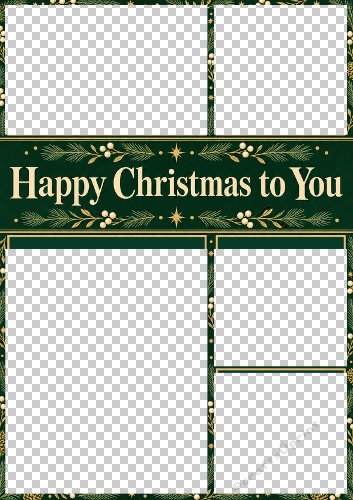Green Multi Photo Christmas Card