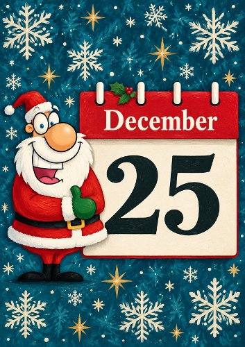Santa Holding Calender