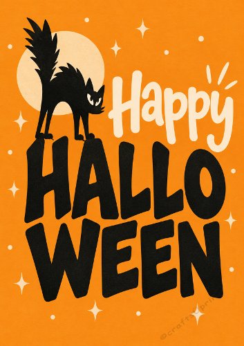 Halloween Word Art Card