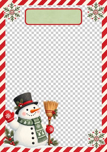 Waving Snowman Large Photo Card