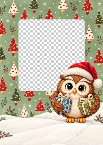 Christmas Owl Photo Card