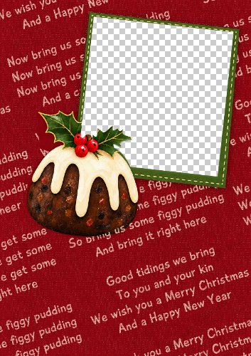 Christmas Figgy Pudding Photo Card