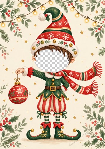 Christmas Elf Photo Card
