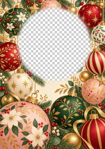 Christmas Baubles Photo Card