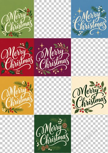 Coloured Blocks Christmas Card