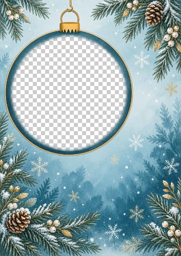 Christmas Bauble Aperture Card