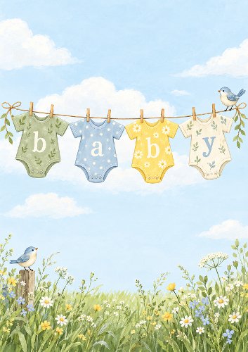 Washing Line New Baby Boy