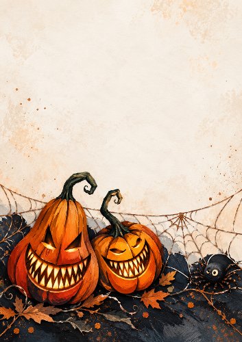 Spooky Pumpkins Halloween Card/invitation