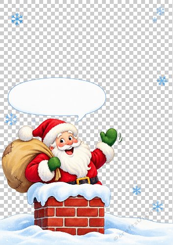 Santa Down the Chimney Photo Card