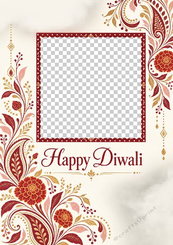 Decorative Swirls Diwali Card