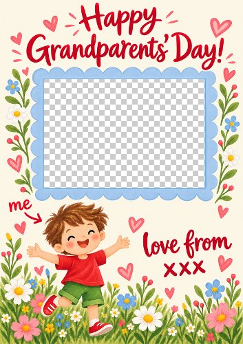 Grandparents Day Childs Drawing Aperture Boy