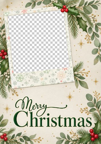 Pastel Christmas Photo Card