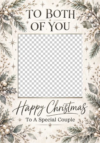 Silver Sparkle Christmas Couple