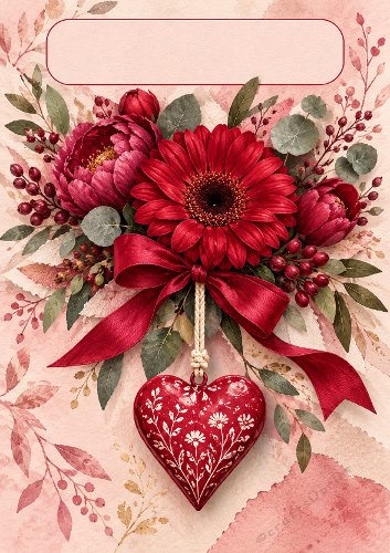 Floral Heart Cluster
