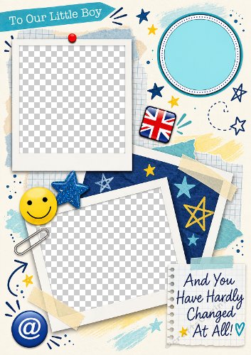Birthday Noticeboard Photo Card Boy