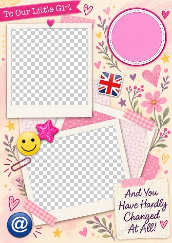 Birthday Noticeboard Photo Card Girl