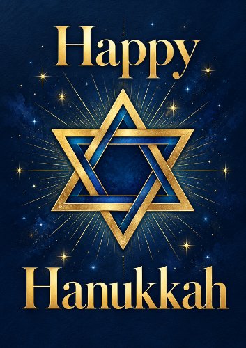 Star of David Hanukkah Card