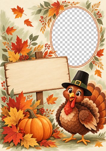 Thanksgiving Turkey Photo Card