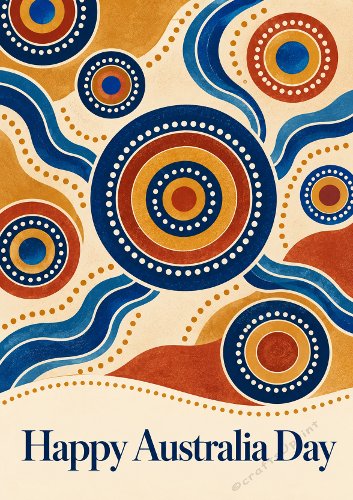 Aboriginal Style Australia Day Card