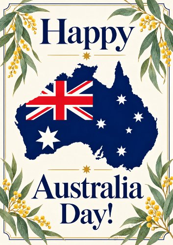 Australian Flag Australia Day Card