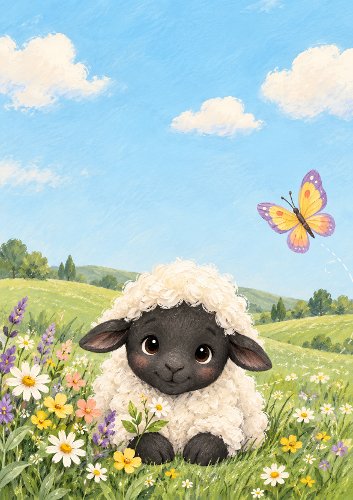 Thinking of Ewe Sheep Card