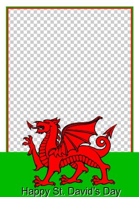 Welsh Flag Style Aperture Card