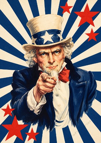 Uncle Sam American Style Card