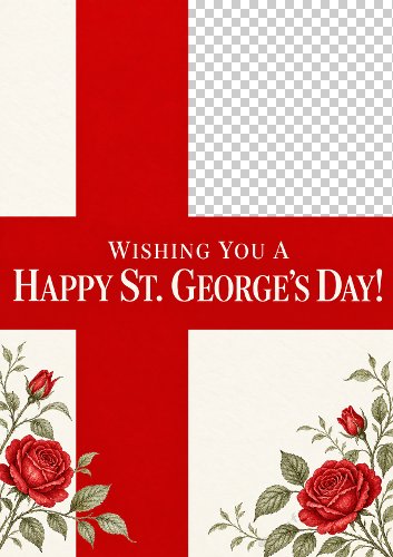 St. George's Day Flag Aperture Card